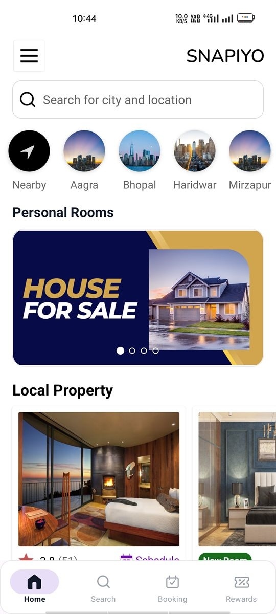 SNAPIYO app home screen